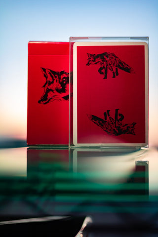 FOX PLAYING CARDS + CARD CASE